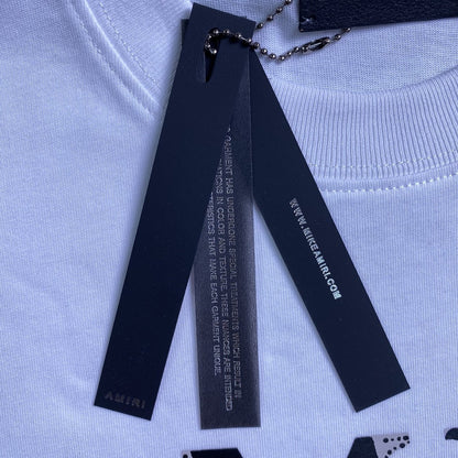 Remera Amiri Ma Bar Logo Blanca