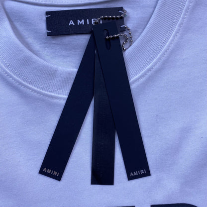 Remera Amiri Ma Bar Logo Blanca