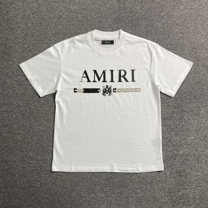Remera Amiri Ma Bar Logo Blanca