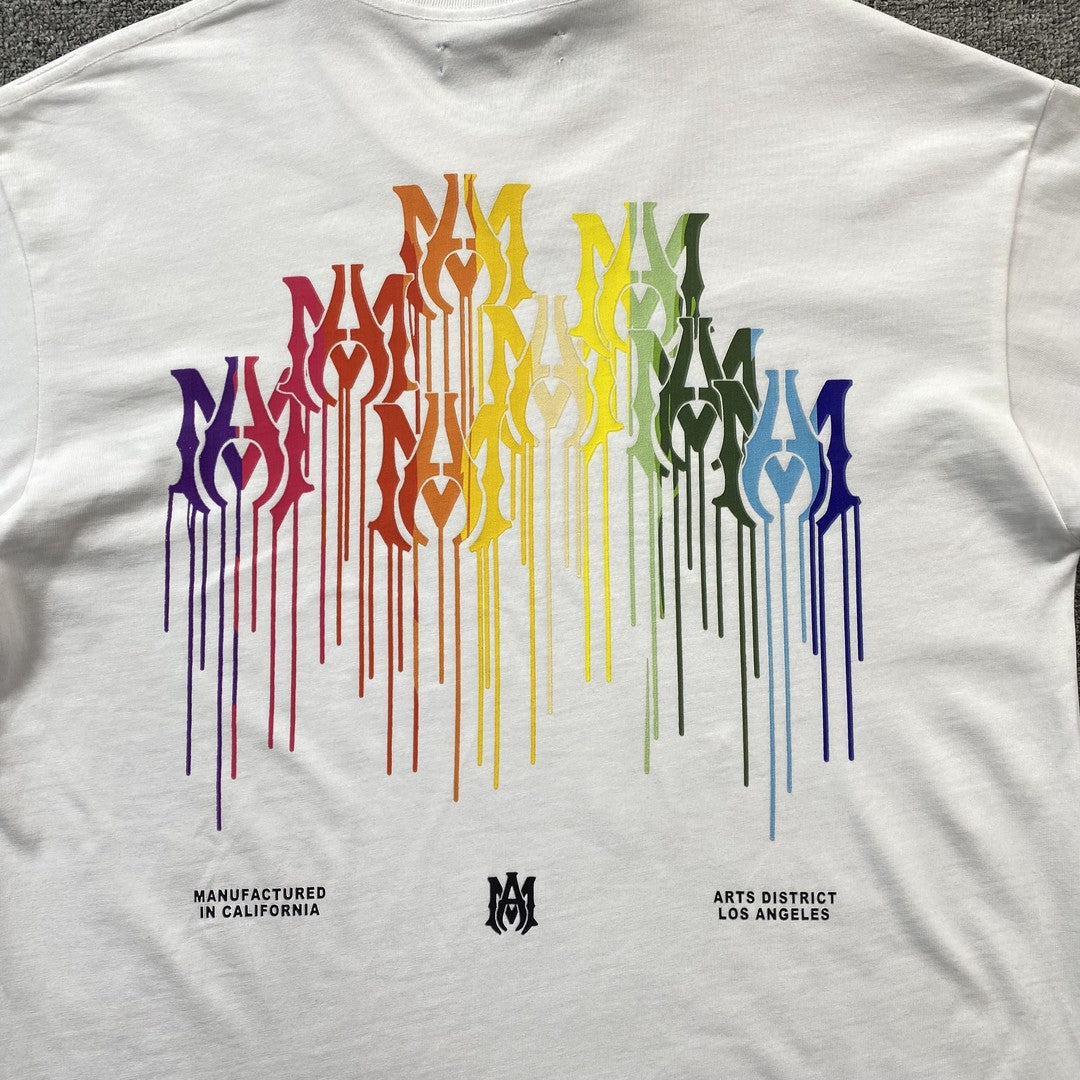 Remera Amiri Ma Drip Collage Blanca