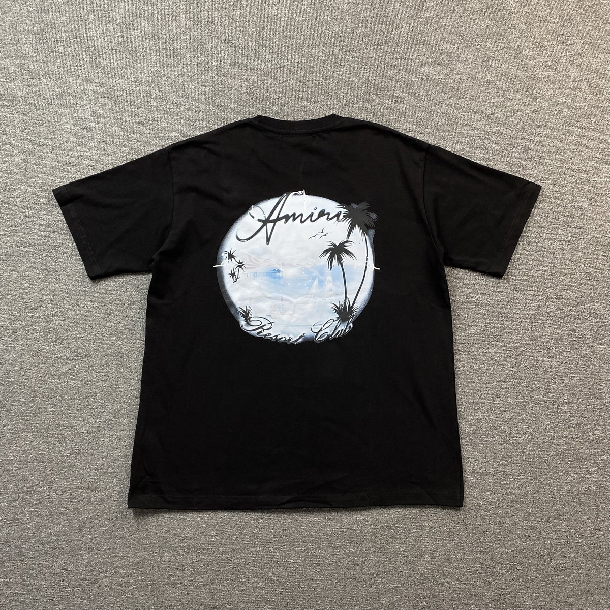 Remera Amiri Paradise Airbrush Negra