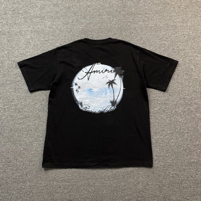 Remera Amiri Paradise Airbrush Negra