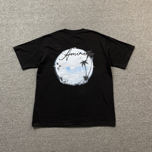 Remera Amiri Paradise Airbrush Negra