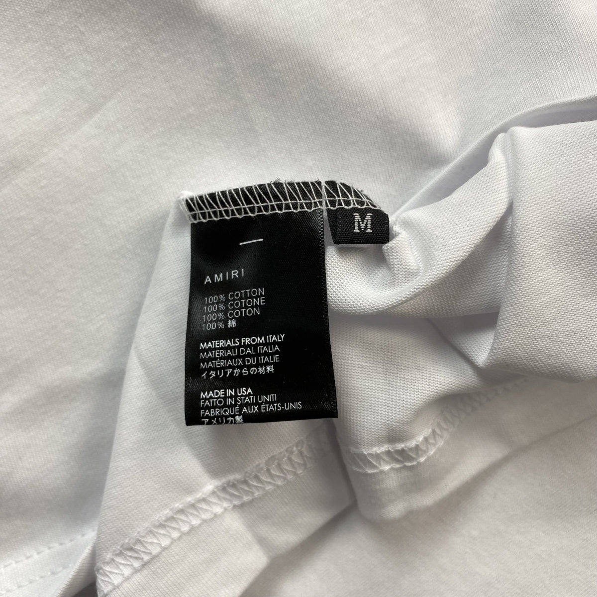 Remera Amiri Paradise Airbrush Blanca