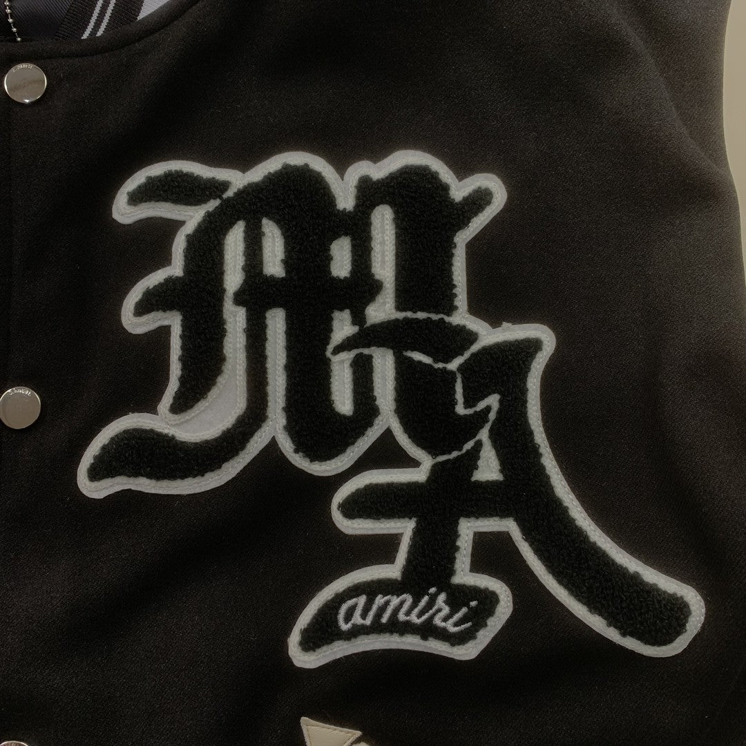 Campera Amiri Pegasus Bomber Negra