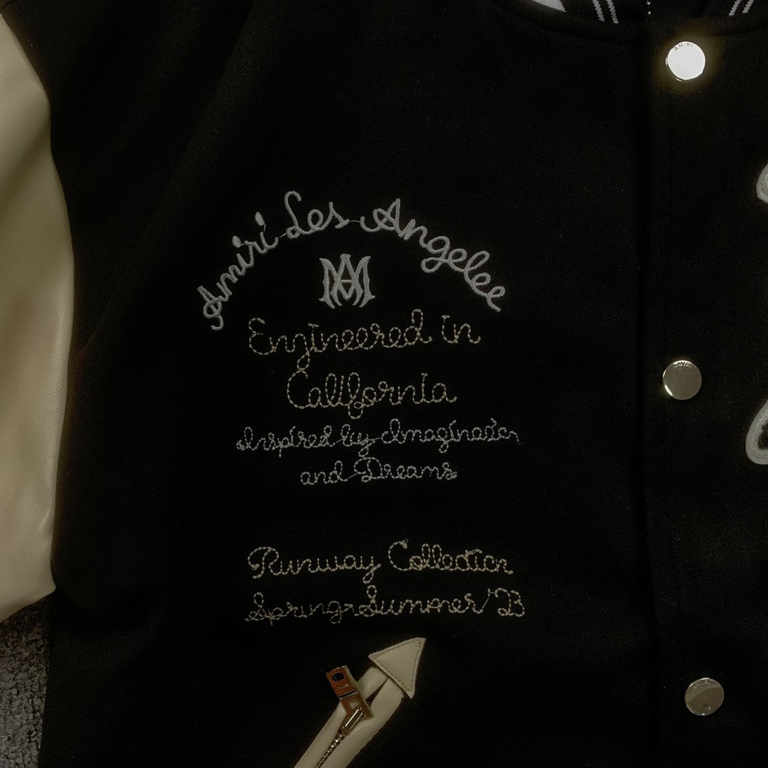Campera Amiri Pegasus Bomber Negra