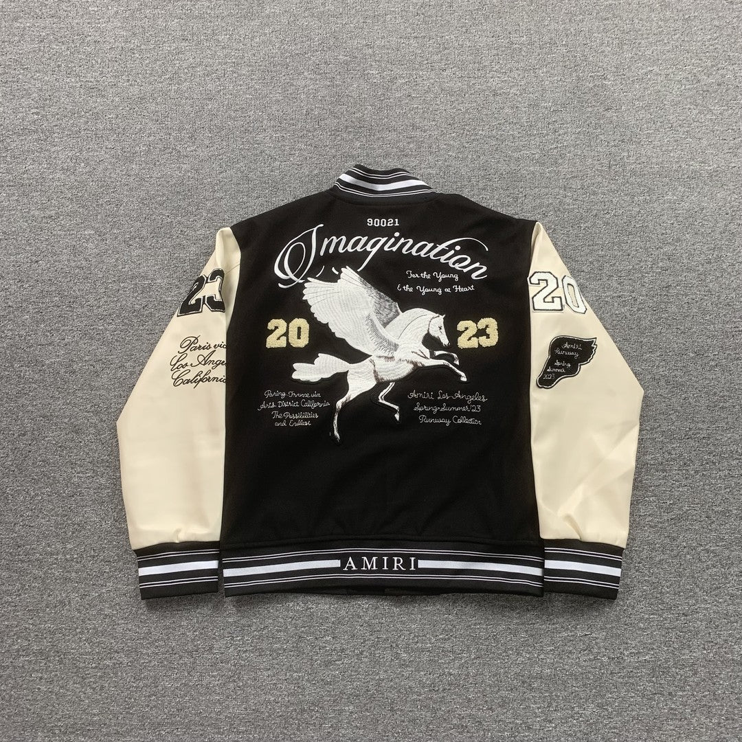 Campera Amiri Pegasus Bomber Negra