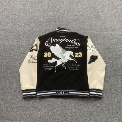 Campera Amiri Pegasus Bomber Negra