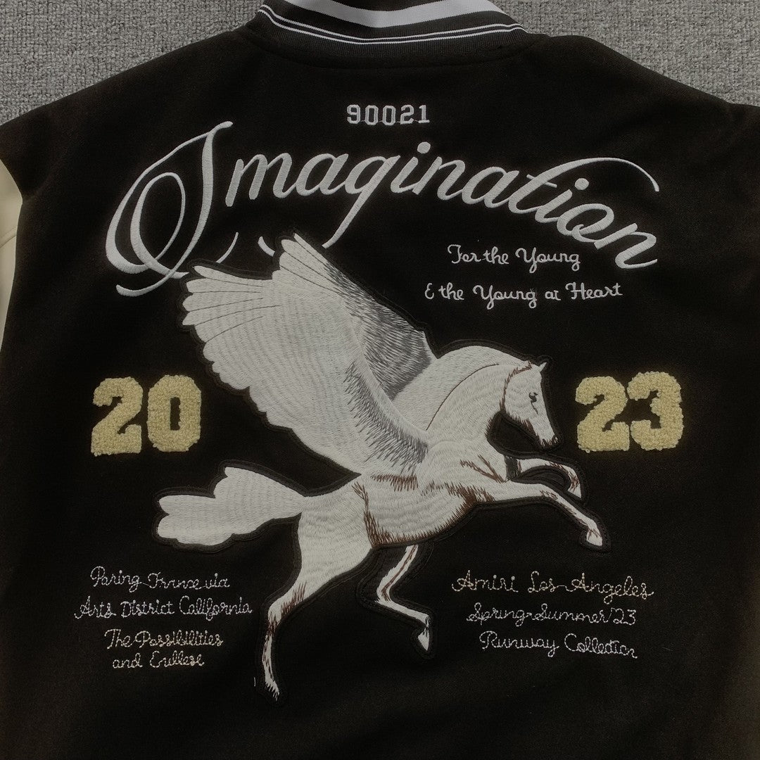 Campera Amiri Pegasus Bomber Negra