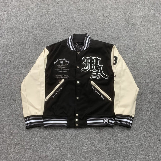 Campera Amiri Pegasus Bomber Negra