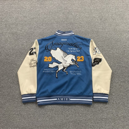 Campera Amiri Pegasus Bomber Celeste