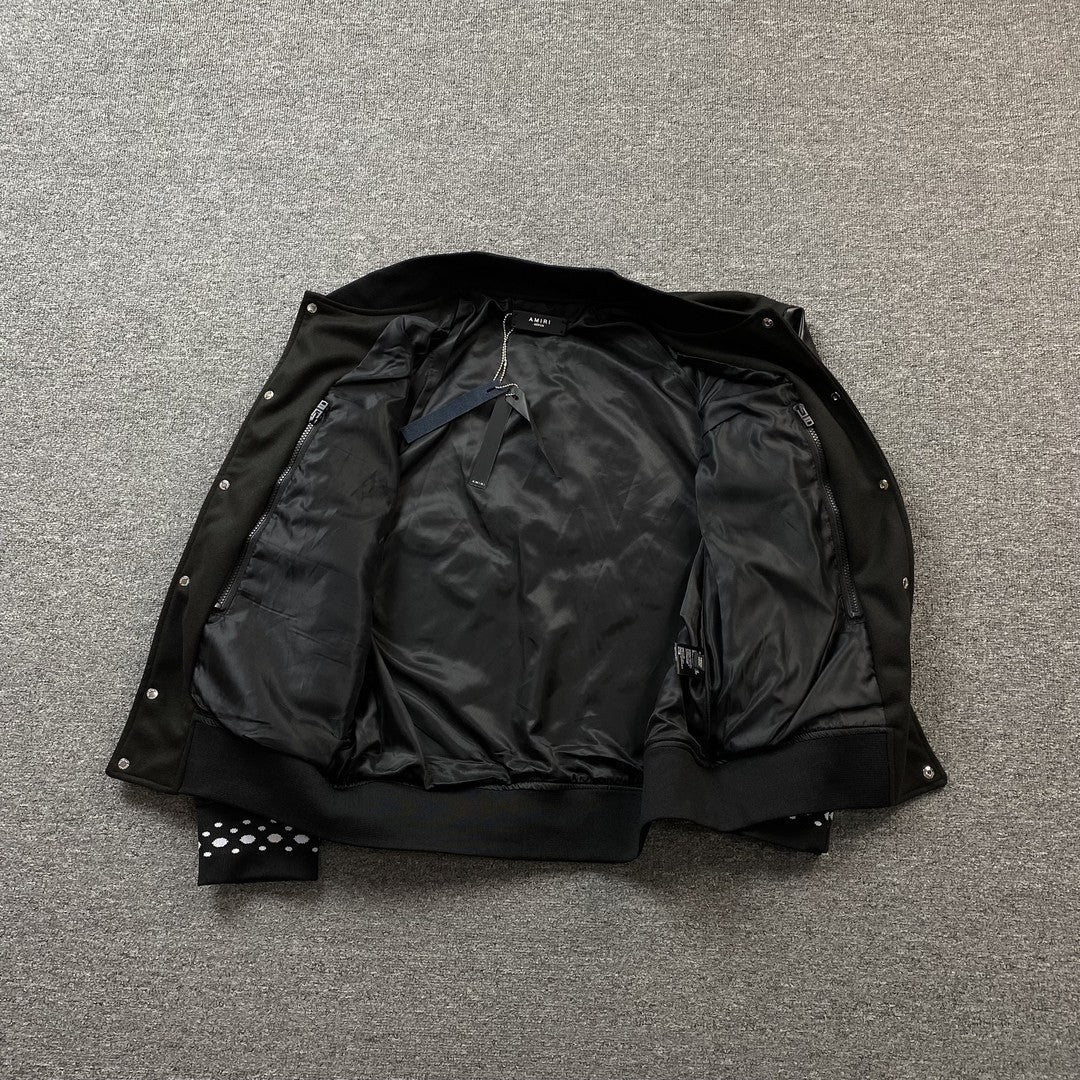 Campera Amiri Premier Record Bomber Negra