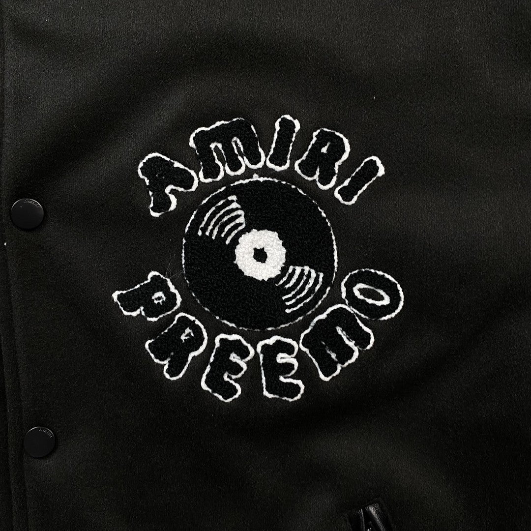 Campera Amiri Premier Record Bomber Negra
