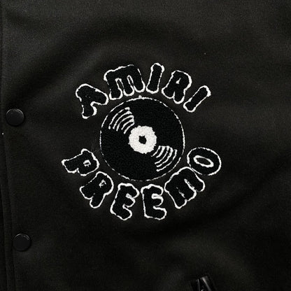Campera Amiri Premier Record Bomber Negra