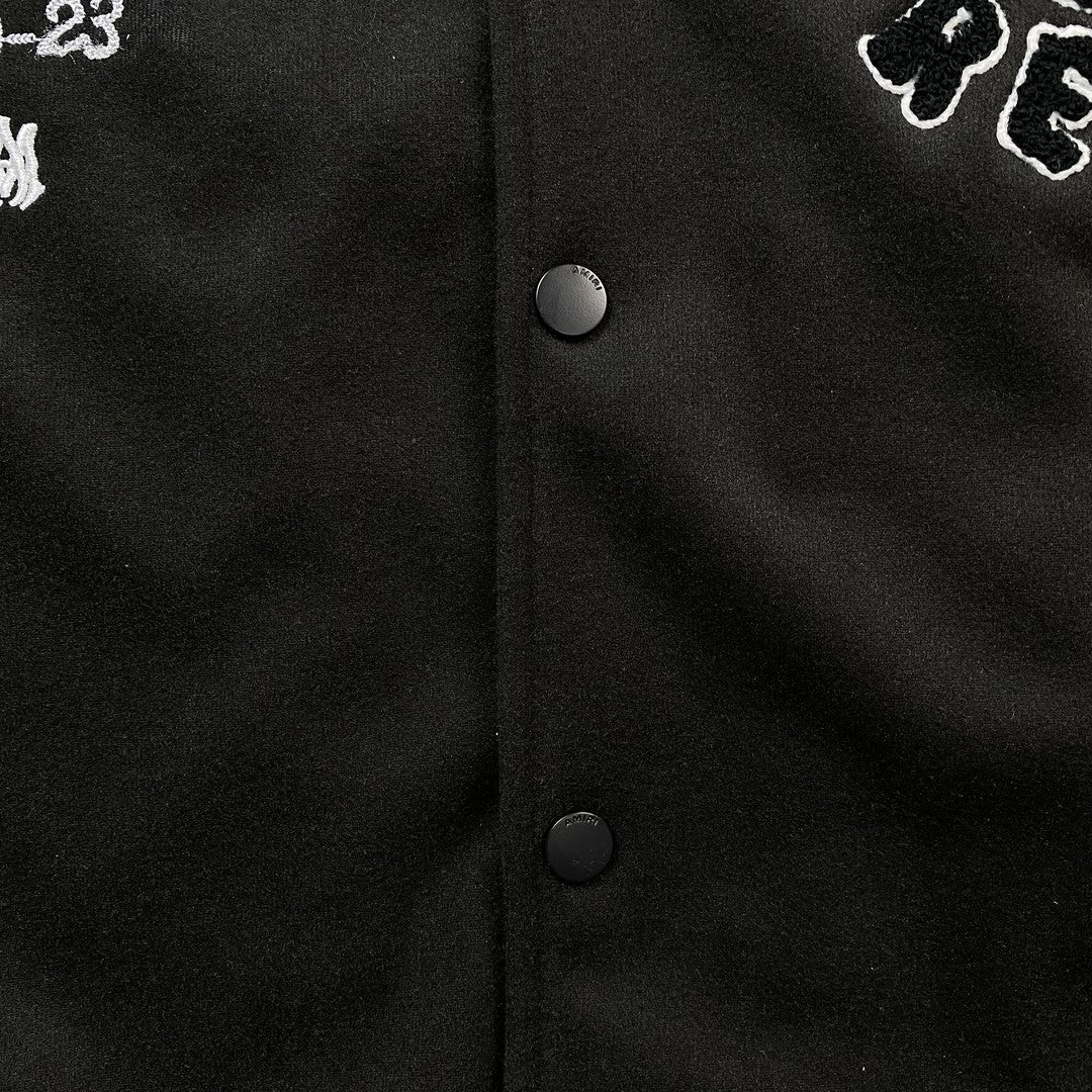 Campera Amiri Premier Record Bomber Negra
