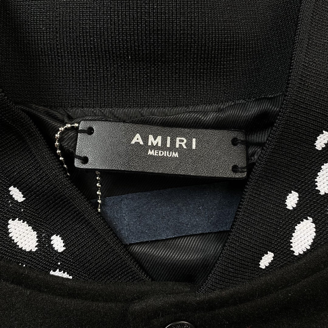 Campera Amiri Premier Record Bomber Negra