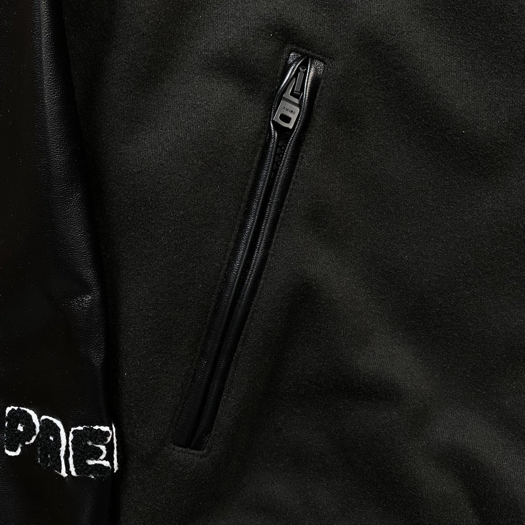 Campera Amiri Premier Record Bomber Negra