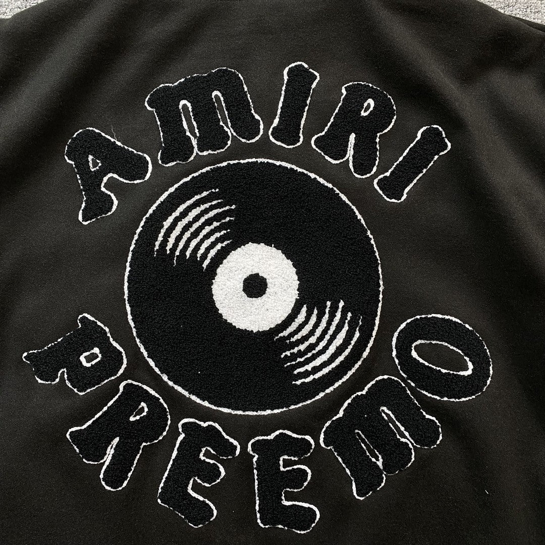 Campera Amiri Premier Record Bomber Negra