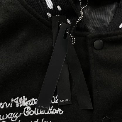 Campera Amiri Premier Record Bomber Negra