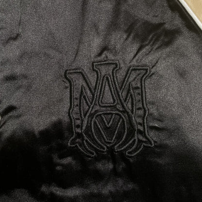Campera Amiri Satin Flames Souvenir Bomber Negra
