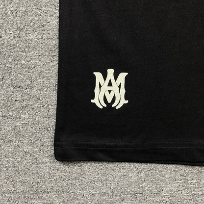 Remera Amiri Staggered Logo Negra