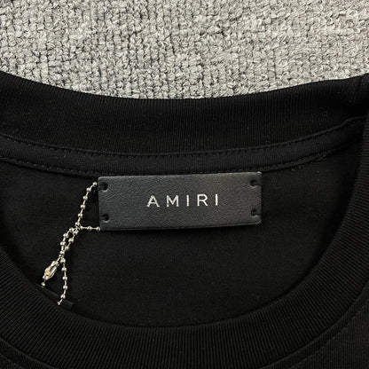 Remera Amiri Staggered Logo Negra