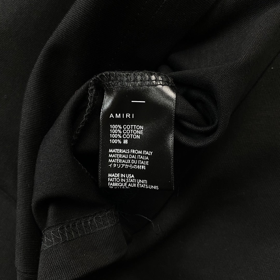 Remera Amiri Staggered Logo Negra