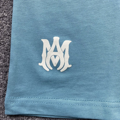 Remera Amiri Staggered Logo Azul