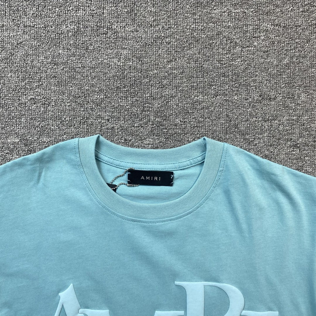 Remera Amiri Staggered Logo Azul