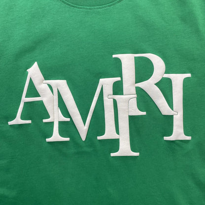 Remera Amiri Staggered Logo Verde