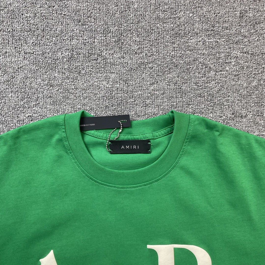 Remera Amiri Staggered Logo Verde