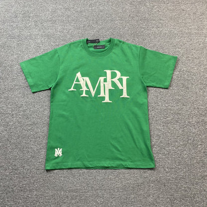 Remera Amiri Staggered Logo Verde