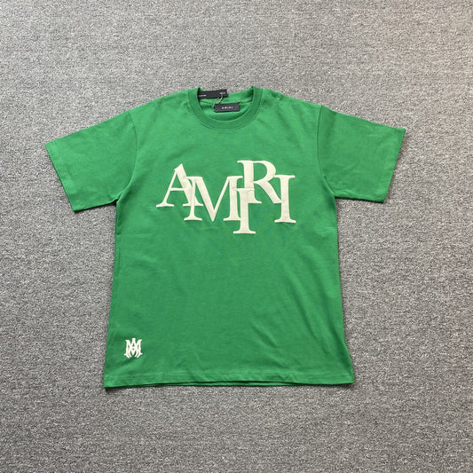 Remera Amiri Staggered Logo Verde