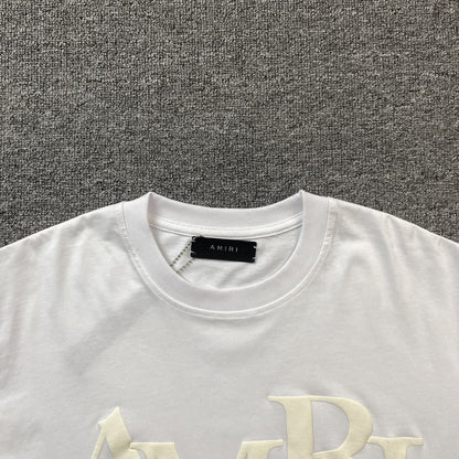 Remera Amiri Staggered Logo Blanca