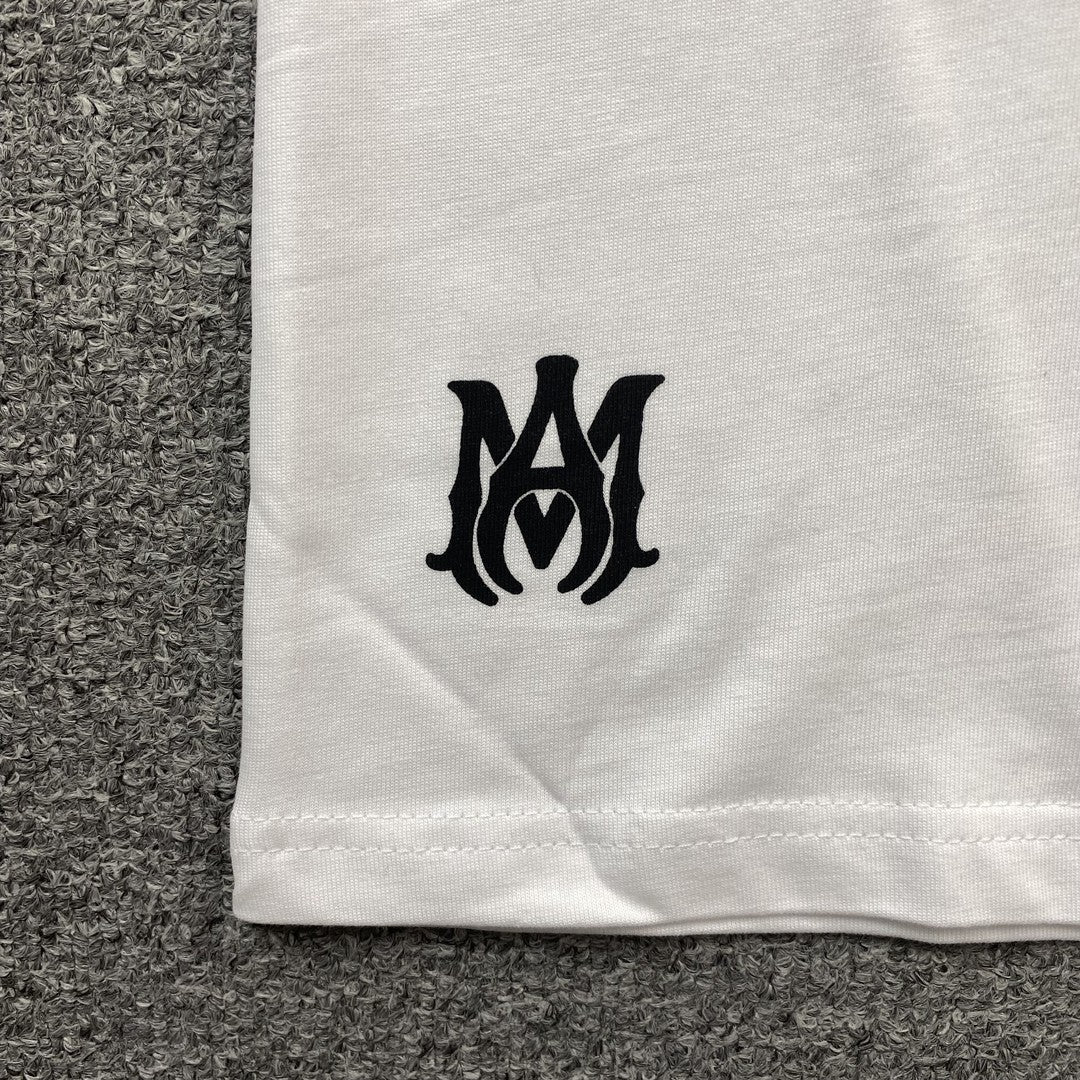 Remera Amiri Staggered Logo Blanca