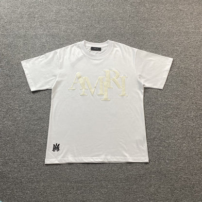 Remera Amiri Staggered Logo Blanca