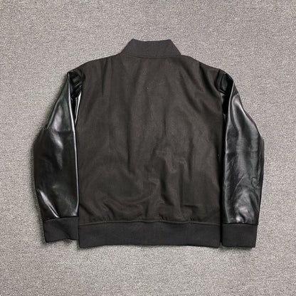Campera Amiri Staggered Logo Bomber Negra