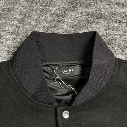 Campera Amiri Staggered Logo Bomber Negra
