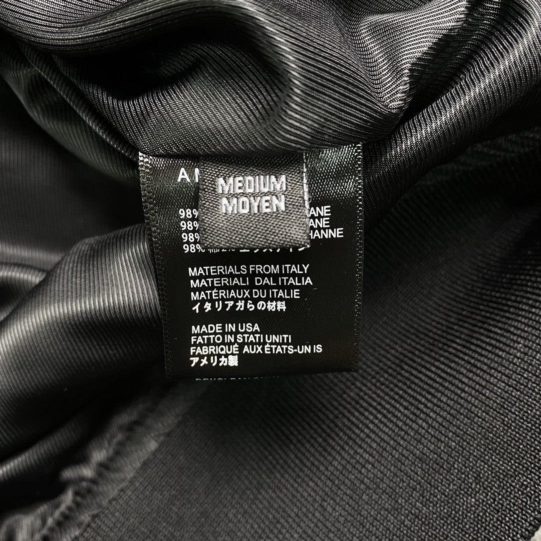 Campera Amiri Staggered Logo Bomber Negra