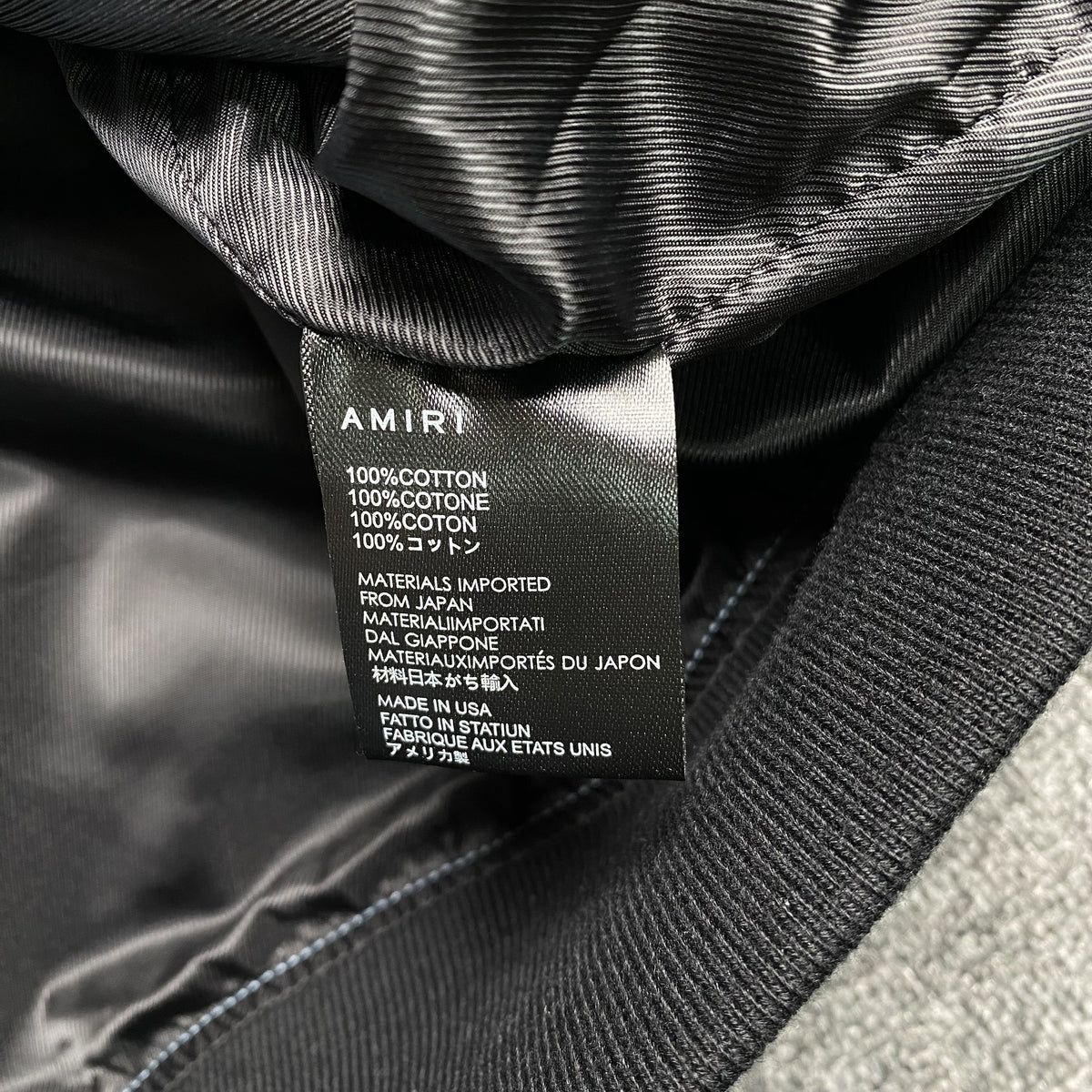 Campera Amiri Stars Bomber Negra