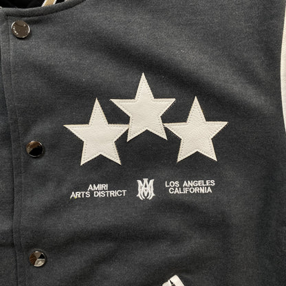 Campera Amiri Stars Bomber Gris