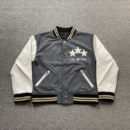 Campera Amiri Stars Bomber Gris