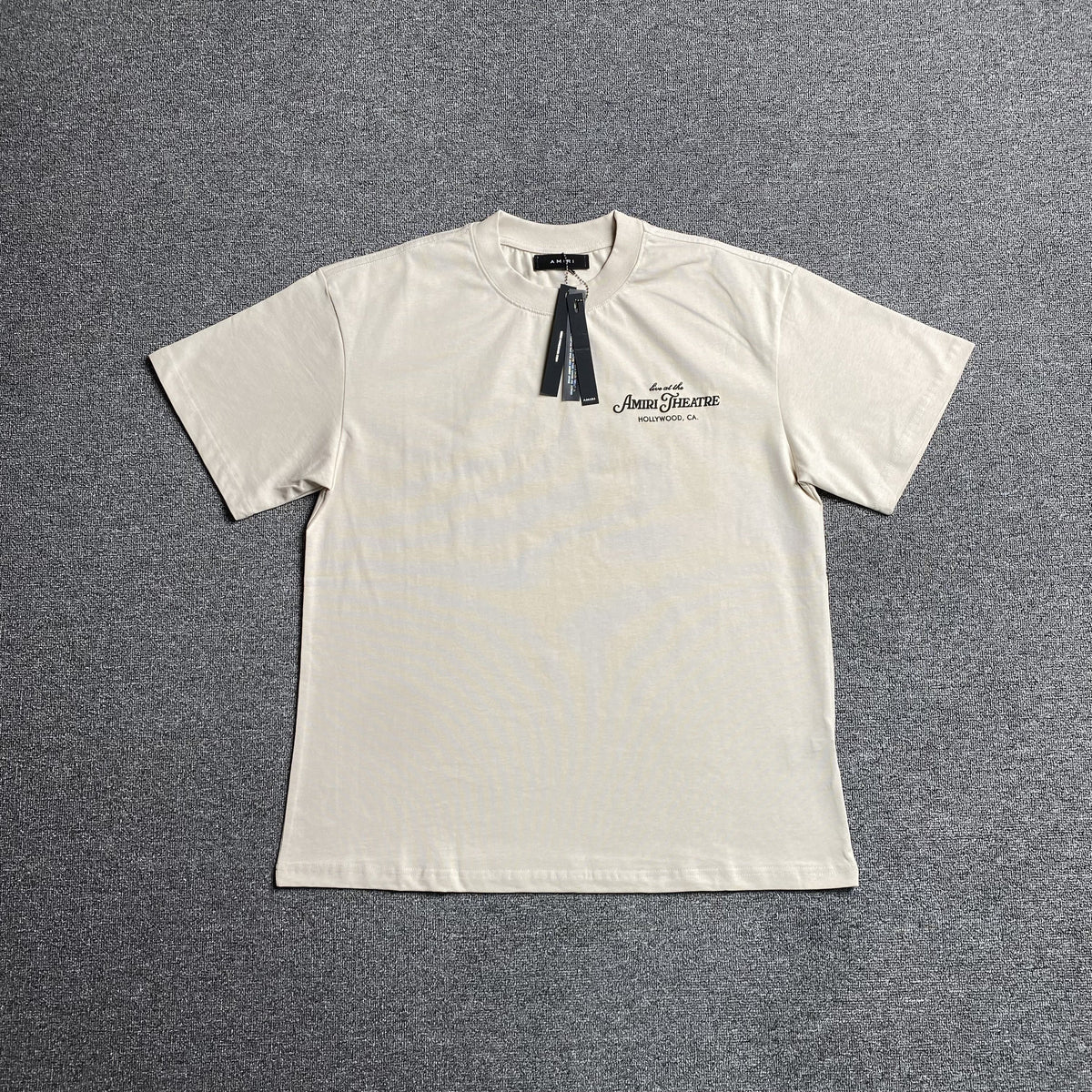 Remera Amiri Theatre Flocked Beige
