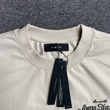 Remera Amiri Theatre Flocked Beige