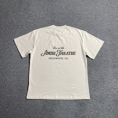 Remera Amiri Theatre Flocked Beige