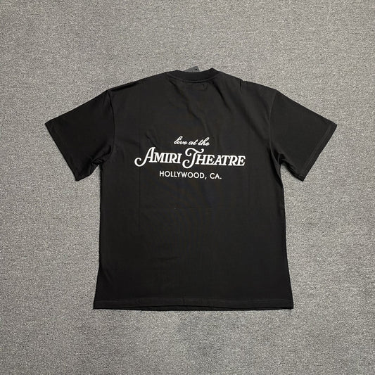 Remera Amiri Theatre Flocked Negra