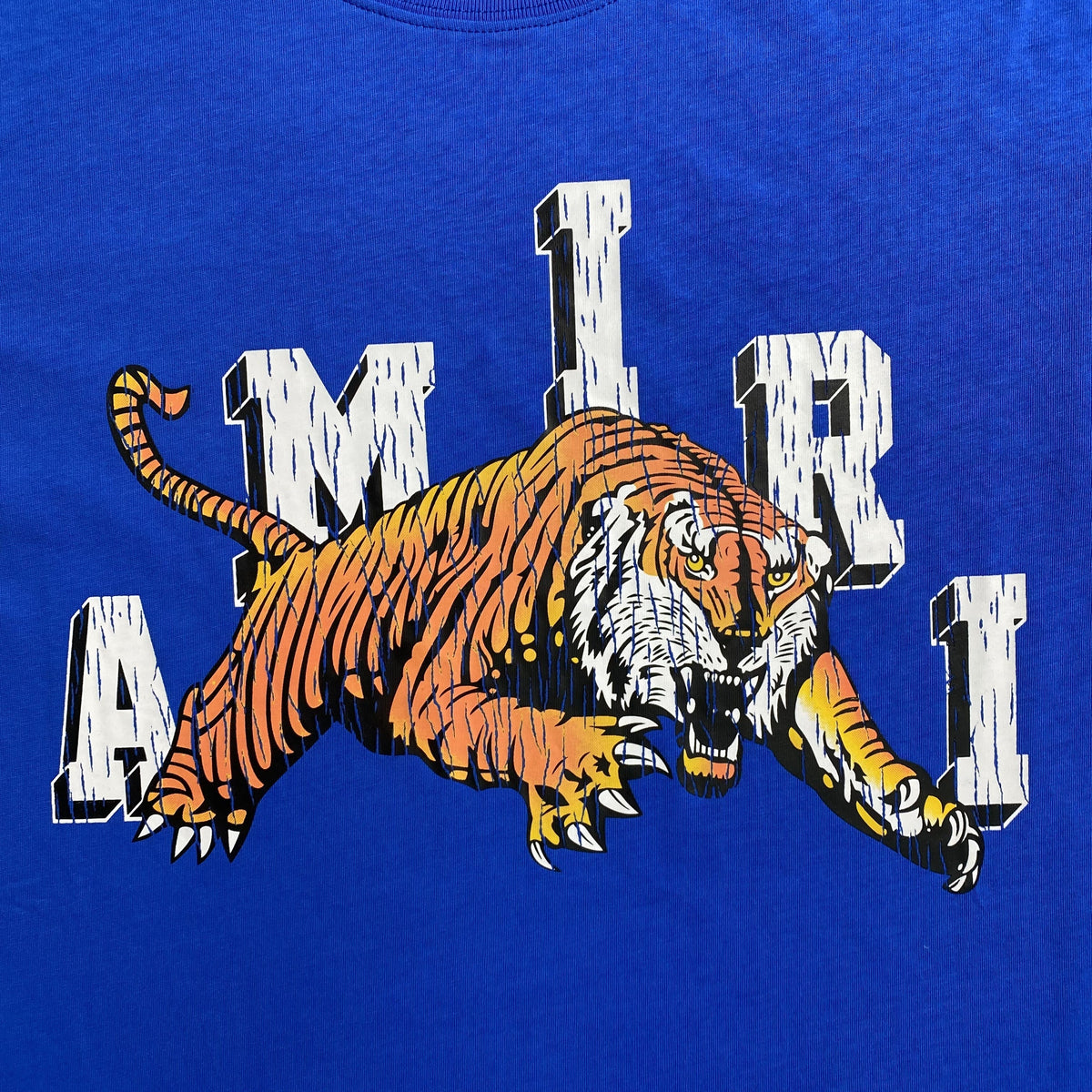 Remera Amiri Vintage Tiger Azul