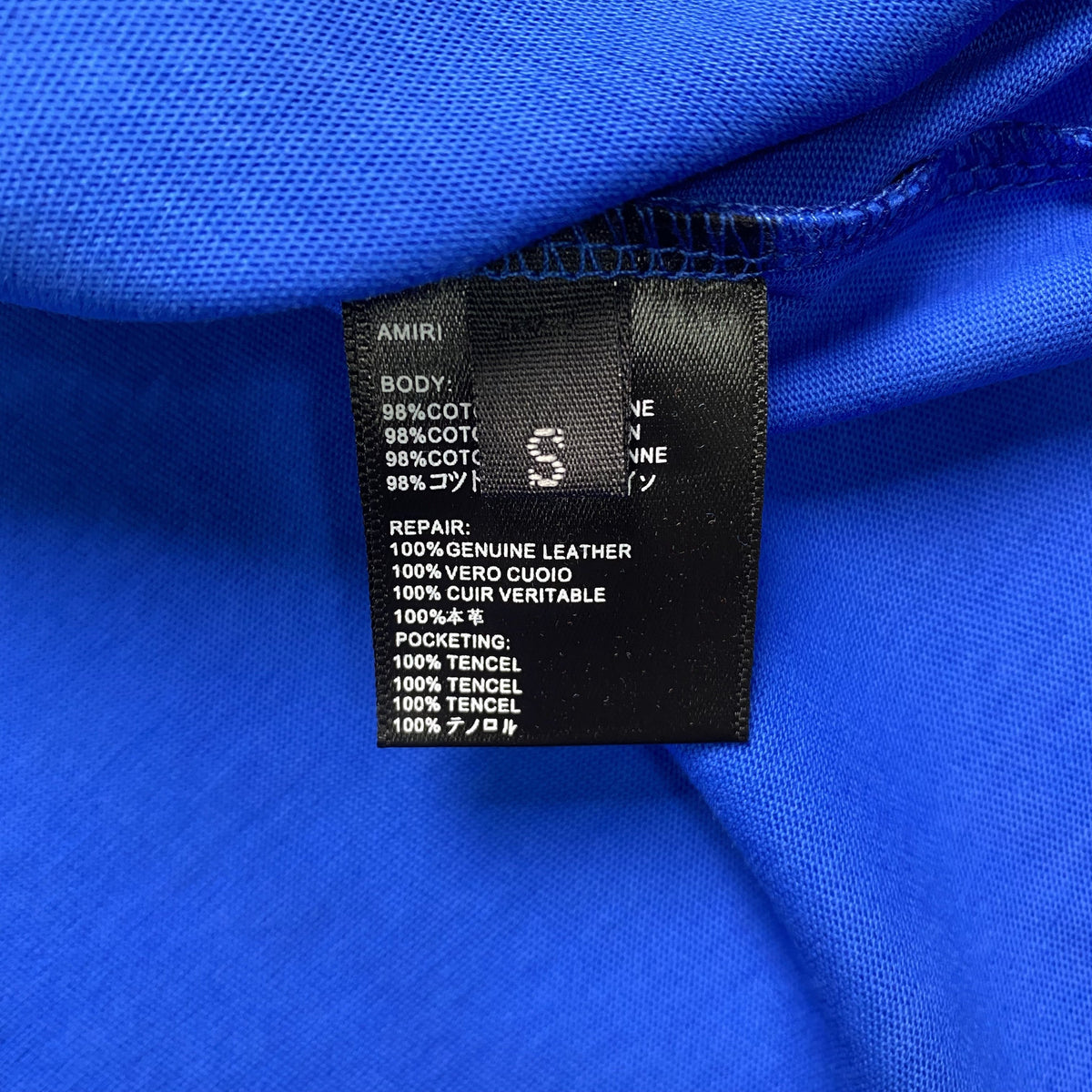 Remera Amiri Vintage Tiger Azul