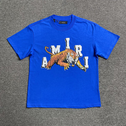 Remera Amiri Vintage Tiger Azul
