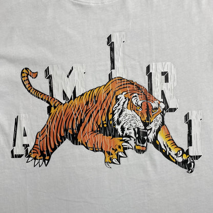 Remera Amiri Vintage Tiger Blanca